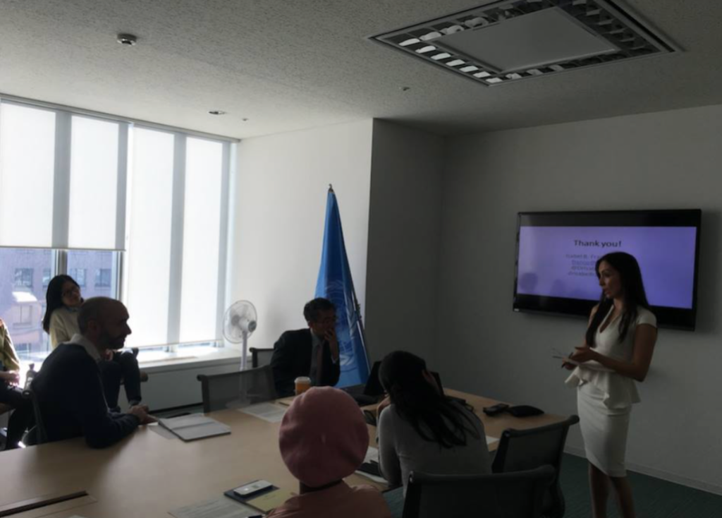 Presenting at a policy dialogue
