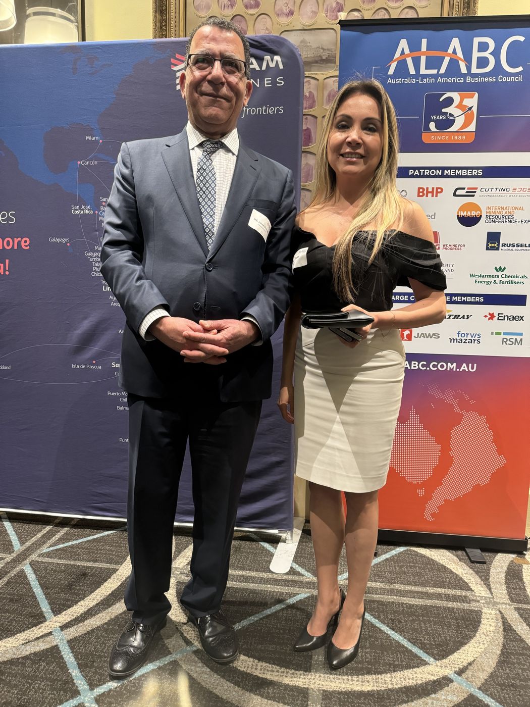 Dr Isabel B. Franco with the Ambassador of Chile to Australia, ALABC
