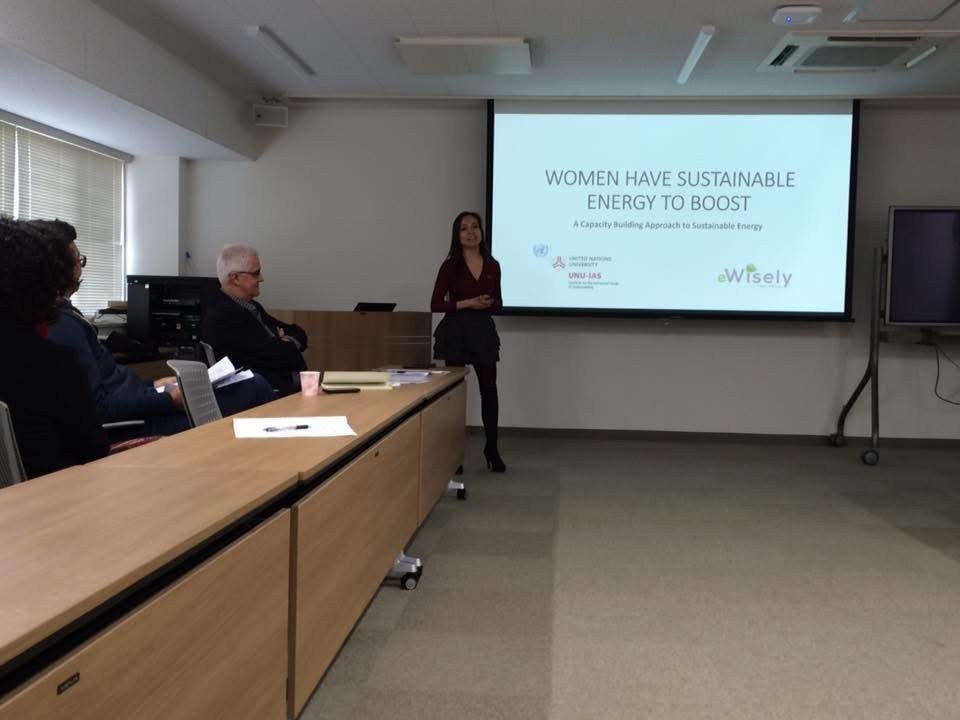 Presenting on Women and Sustainable Energy, Kyoto University, Kyoto, Japan